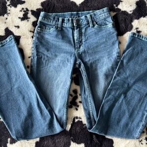 Wrangler Classic Blue Denim Jeans Straight-Leg